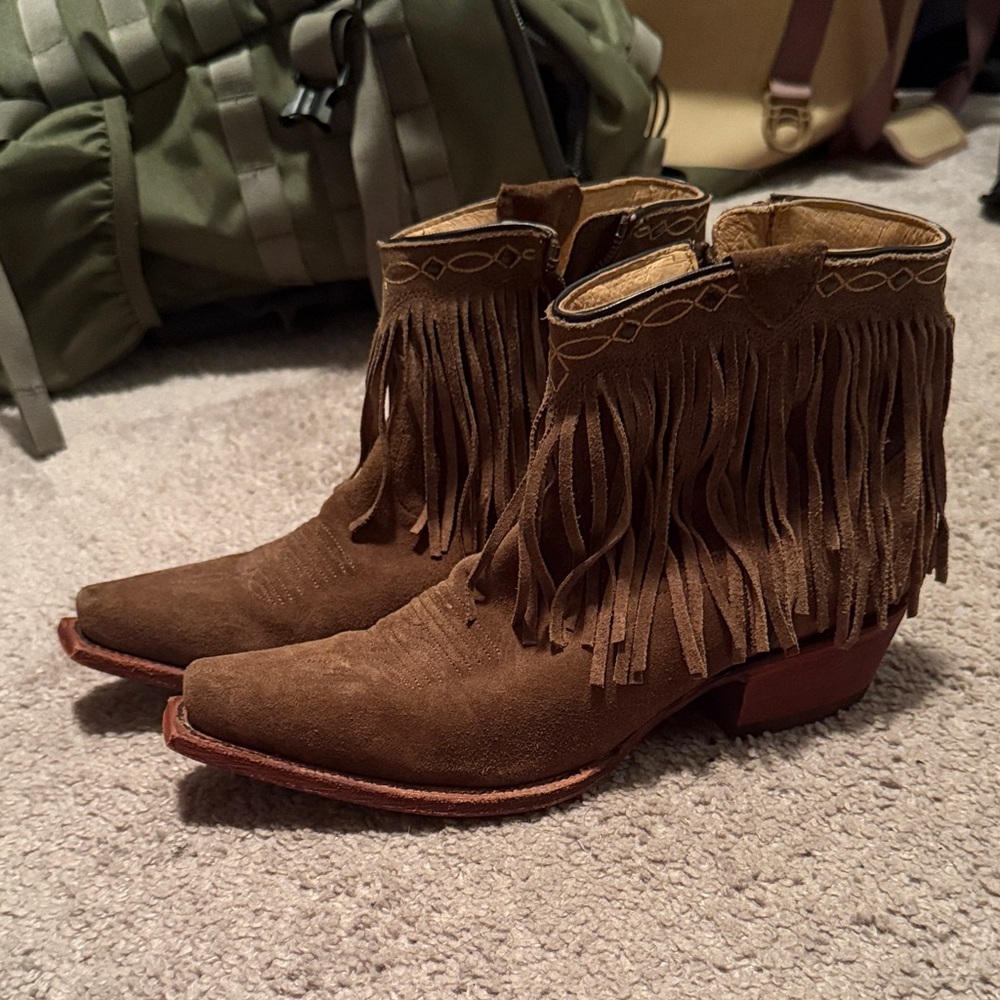 Women’s Suede Fringe Ankle Boots